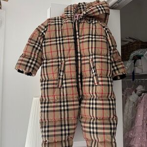 Burberry snow suit baby